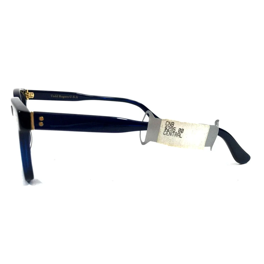 Todd Rogers Eyeglasses Frames CENTRAL sq CNB Navy Blue Square Full Rim 49-21-140